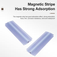 Oferta Especial: Burlete Magnético de PVC Transparente de Doble Ala, Impermeable y Antifrío para Baño, Precio de Fábrica