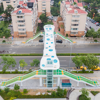 Puente Peatonal de Acero Galvanizado de Gran Vano con Estructura de Acero Ligero Prefabricada a Medida y Soldadura