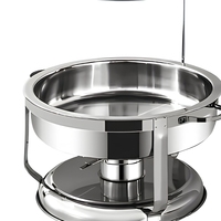Luxe bruiloft serveer schaal gouden klassieke chafing dish 9.0L buffetset roestvrij staal voedselwarmer high-end hotel restaurant catering