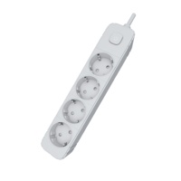 Nouvelles conceptions de multiprises standard européennes, 4 prises AC, rallonge de 1,5 m, compatible avec le marché européen, courant nominal 10A/16A