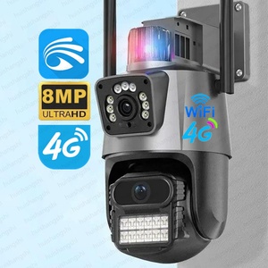 4L 8MP HD PIR Motion Detection Auto Tracking Night Vision Battery Yoosee APP Outdoor 4G SIM Wifi <b>Wireless</b> <b>Security</b> CCTV <b>Cameras</b> - Product Image 1