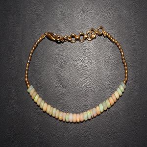 Pulsera de Ópalo Etíope Natural de Calidad AAA+, Pulsera de Ópalo con Cuentas de Piedras Preciosas Lisas, Forma Redonda de 4 mm, Estilo Clásico - Product Image 6