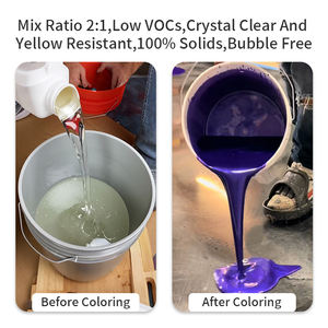 Système de revêtement de sol en époxy métallique auto-nivelant 2 parties Brosse Absorption des chocs Réduction du bruit Gymnase Respectueux de l'environnement - Product Image 3