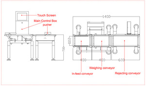 Machine d'étalonnage de poids de balance de convoyeur à écran tactile en ligne personnalisée en usine - Product Image 5