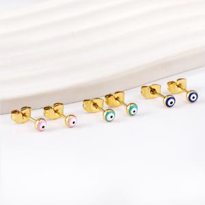 Hot Selling Aniti Tarnish <b>Earrings</b> Set <b>Fashion</b> Blue Eyes <b>Earrings</b> for Women Hypoallergenic Tiny <b>Stud</b> <b>Earrings</b> - Product Image 2