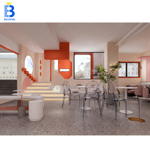 Vitrina de Exhibición para Cafetería y Tienda de Postres, con Iluminación LED Multicapa, Estante <span class=keywords><strong>Comercial</strong></span> para Tienda de Té con Leche - Product Image 4
