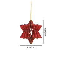 Décorations de Noël suspendues en forme de lanterne étoile personnalisées, écologiques, en papier nid d'abeille magnétique
