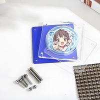 Haute qualité Badge protection boîte personnalisé acrylique boîte de rangement fer blanc Badge stockage étudiant créatif bureau ornement étain