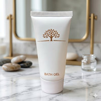 Ensemble de produits de toilette en format voyage avec logo personnalisé pour hôtel, comprenant shampoing, lotion corporelle et après-shampoing en flacons miniatures, pour complexes hôteliers