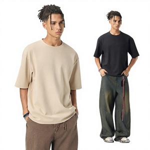 Camiseta de Manga Corta de Algodón 230G, Estilo Vintage, para Hombre y Mujer, Transpirable, Holgada, que Absorbe la Humedad, de RS Menswear <span class=keywords><strong>U</strong></span> Family - Product Image 1