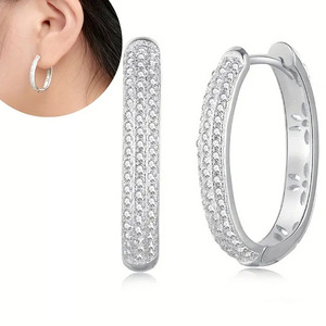 Orecchini a Cerchio Sottile a Forma di U, Gioielli Minimalisti alla Moda per Donne - Product Image 2