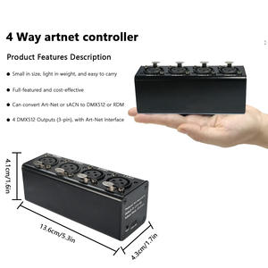 Contrôleur d'éclairage Ethernet ArtNet DMX512 RDM <span class=keywords><strong>Interface</strong></span> 4 Universe 2048 pour le contrôle de l'éclairage DJ Stage Disco Party Wedding - Product Image 6