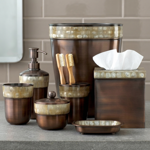 ชุดห้องน้ำทองแดงโบราณ 7 ชิ้น เป็นมิตรกับสิ่งแวดล้อม โดย Chaman India - Product Image 3