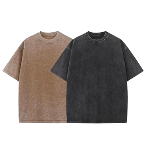 เสื้อยืดคอตตอน 100% ผ้าถักเนื้อหนัก 230 กรัม ทรงโอเวอร์ไซส์ คุณภาพสูงสำหรับผู้ชาย พิมพ์ลายพัฟฟ์ตามสั่ง - Product Image 1