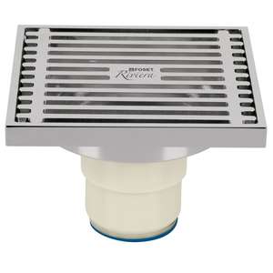 Foset RS-801 moderno filtro 4X4 'in ottone di scarico quadrato in plastica scolapiatti placcato per lavello alberghiero per alberghi moderni