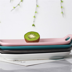 INS Macaron Rectangle Plaque En Céramique Mat Dessert <span class=keywords><strong>Assiette</strong></span> À <span class=keywords><strong>Pain</strong></span> <span class=keywords><strong>pour</strong></span> Mariage - Product Image 2