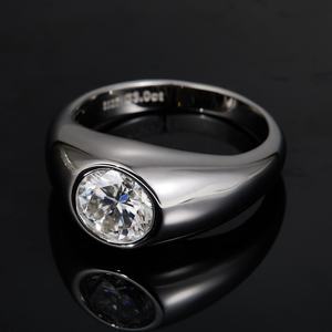 Baru minimalis kualitas tinggi perhiasan perak Moissanite 925 perhiasan cincin janji pernikahan untuk wanita dan pria - Product Image 2