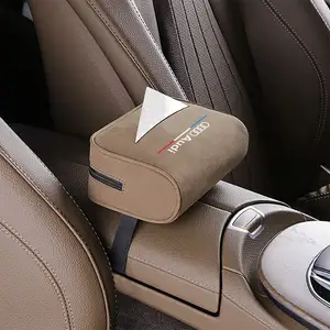 Car Tissue Holder Paper Towel Box Pu Leather Tissue Box Holder For Car Sun Visor Seat Back