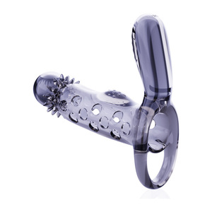 Anillo Vibrador para Pene con Doble Estimulador y Diseño de Cabeza de Cristal para Uso Adulto - Product Image 3