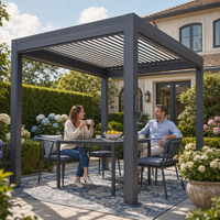 Pergola moderne en aluminium à toit à lames orientables, thermolaquée, pour jardin, balcon et terrasse - Vente chaude