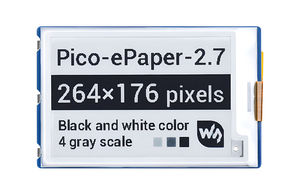 2,7-Zoll-E-Paper-E-Ink-Anzeigemodul 4 Graustufen-<span class=keywords><strong>SPI</strong></span> für Raspberry Pi Pico Schwarz/Weiß 264 X176 <span class=keywords><strong>LCD</strong></span>-Karten und Zubehör - Product Image 6
