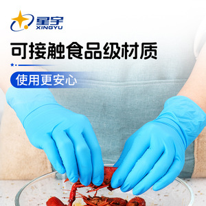 Xingyu Nitrile Disposable Gloves 9 Inches Thick Waterproof Oil Resistant Kitchen Pet Care Use - Product Image 1