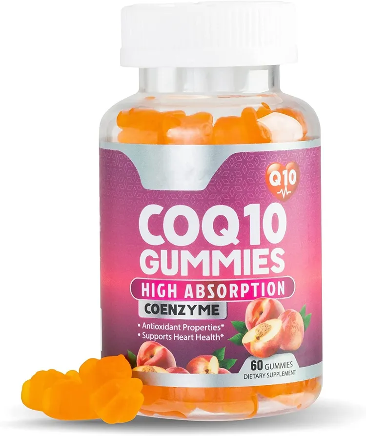 Etiqueta privada Vegano 100mg COQ10 Gomitas rellenas Coenzima Q10 Gummy para apoyar la salud del corazón