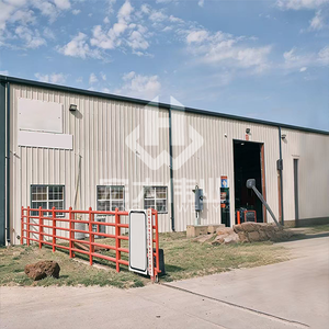 Garaje Prefabricado de Acero Personalizado, Anticorrosión, Resistente a la Nieve, con 2 <span class=keywords><strong>Puertas</strong></span> Enrollables, Kit de Proyecto para Contratistas de Talleres de Reparación de Automóviles Comerciales - Product Image 4