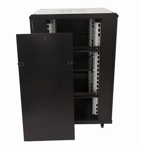 高品质可移动网络机架22U服务器机架黑色立式机架服务器外壳