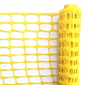 100GSM Orange YELLOW Safety Fence Tensile Plastic Mesh For Construction Barrier Warning Fence Netting