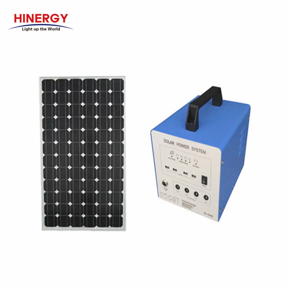 Hinergy 80w 12V/40AH家庭用太陽光発電LED照明システム (中国メーカー)