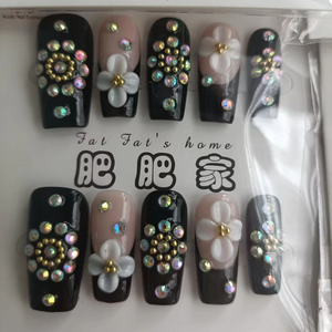 <span class=keywords><strong>Uñas</strong></span> postizas acrílicas hechas a mano con cobertura completa, diseño <span class=keywords><strong>de</strong></span> almendra, forma <span class=keywords><strong>de</strong></span> ataúd, <span class=keywords><strong>estilo</strong></span> francés, con <span class=keywords><strong>pequeñas</strong></span> flores talladas, pegamento, ¡superventas <span class=keywords><strong>de</strong></span> fábrica! - Product Image 1