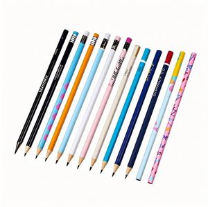 Crayons personnalisés avec logo pour promotion scolaire ou entreprise, en bois naturel, mini format, vente en gros, souvenir - Product Image 1