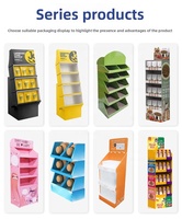 Support d'affichage en carton personnalisé pour cartes, étagères en carton, présentoirs à crochets pour câbles de données de téléphones portables