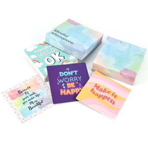 Tùy chỉnh in long lanh in ấn hàng ngày lòng biết ơn tích cực truyền cảm hứng Cô Gái Tự Tình Yêu Chánh Niệm khẳng định thẻ thiết lập với hộp - Product Image 3