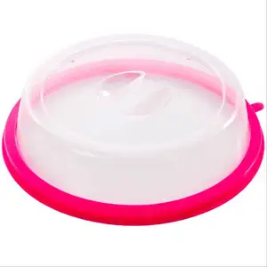 الغذاء الصف جديدة لحفظ شفافة رش لوحة فرن غطاء التدفئة لطخة واقية طبق الطعام سيليكون الميكروويف غطاء - Product Image 1