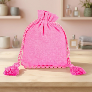 Ensemble de deux sacs à cordon en coton pochettes imprimées personnalisées pour emballage et cadeaux cordon réutilisable pour bijoux pièces et cosmétiques - Product Image 1
