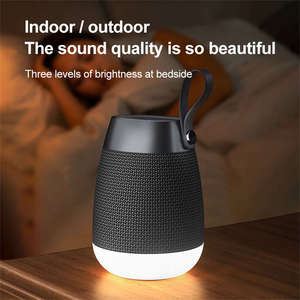 Enceinte Bluetooth sans fil, basses puissantes, lumière LED d'ambiance, en tissu, étanche, petite enceinte audio pour l'extérieur - Product Image 6