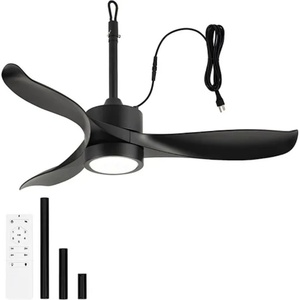 Suspensión de diodos emisores de luz (LED) para interiores/exteriores de 42 pulgadas con kit de iluminación opcional en negro - Product Image 1