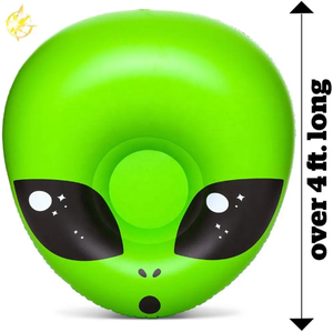 工場カスタムエイリアングリーンフロート屋外ウォーターパーティーインフレータブルレジャーフローティング列おもちゃ - Product Image 3