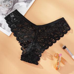 Slip <span class=keywords><strong>Donna</strong></span> a Vita Media in Pizzo Traspirante Sottile, Perizoma Sexy Antibatterico in Poliestere <span class=keywords><strong>Taglie</strong></span> <span class=keywords><strong>Forti</strong></span>, Lingerie di Qualità Export OEM - Product Image 4
