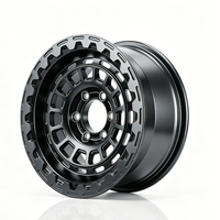 Rines de Aleación Forjados Todoterreno 17x8.5, 5x127 6x139.7, Negro Semi-Brillante, 4 Piezas, para Jeep Wrangler, Hilux, Tacoma, Ranger