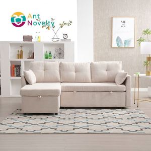 Divano Componibile Modulare a Forma Quadrata Convertibile con Chaise Longue Reversibile <span class=keywords><strong>e</strong></span> Sedute con Vano Portaoggetti per Appartamenti <span class=keywords><strong>e</strong></span> Palestre - Product Image 1