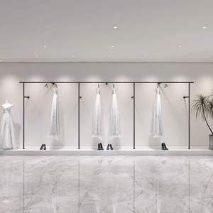 Porte-robe <span class=keywords><strong>de</strong></span> mariée mural ou sur pied, support pour robe cheongsam, présentoir pour <span class=keywords><strong>magasin</strong></span> <span class=keywords><strong>de</strong></span> vêtements - Product Image 2