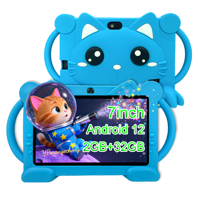 7 Inch Kids Educational Tablet with Android 12 IPS 1024x600 MTK Quad Core 3000mah 2GB Memory New Electronic Product with WiFi