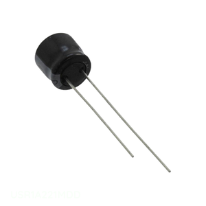 Condensateur radial TH USR1A221MDD 220 uF CAP ALUM 220UF 20% 10V à trou traversant pour canal fabricant - Product Image 1