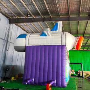 Tobogán Inflable Combinado de Exploración Espacial de 2 Carriles, Casa de Brinco con Temática Espacial para Alquiler Comercial y <span class=keywords><strong>Eventos</strong></span> - Product Image 5