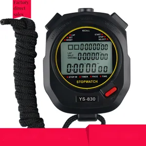 ساعة توقفية محمولة باليد للجيب مع استدعاء الرياضة تشغيل رقمي LCD ساعات توقفية احترافية
