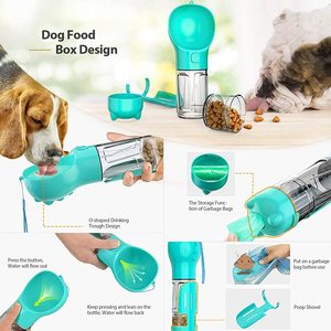 4 in 1 Pet su şişesi köpek aksesuarları Pet malzemeleri evcil taşınabilir içme besleyici kase - Product Image 6