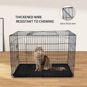Cages à chiens pliables en gros, <span class=keywords><strong>transport</strong></span>, cages en métal, 3 portes, <span class=keywords><strong>cage</strong></span> à chien en métal, <span class=keywords><strong>cage</strong></span> à chien - Product Image 2